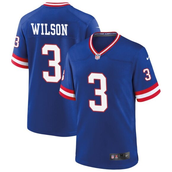 Mens Youths Kids Womens Russell Wilson Royal Vapor Stitched Jersey